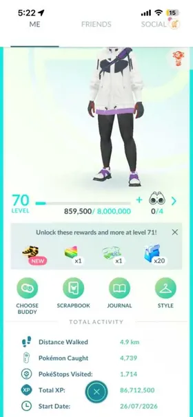 Level 70 (No Team) - Mewtwo 10th Anniversary Research