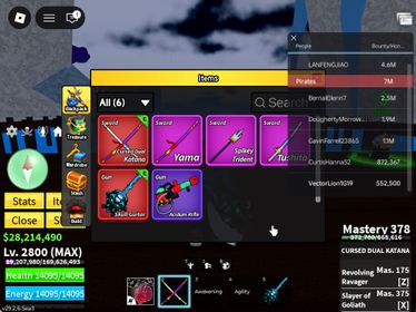 ID 561:LV 2800+Sanguine Art +CDK+SGT RACE MINK V4 FULL GEAR + Spirit Inven |Unverified Account|Auto Delivery|Blox Fruits