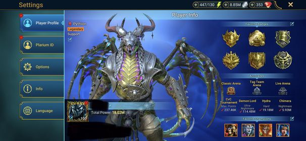 [3 Mythical Champions][18.02M] Lazarius,Gizmak,Embrys + 115 LEGENDARY (Shu-Zhen,Lamasu,Arb,Yakarl,Armanz,Gnut,Noldua,Kymar x2,Zaharis,Nekmo,Pythion,Michinaki,Gnishak,Kalvalax,Trunda,Firrol,Stokk,Eostrid,Raph...) + 2k UNM