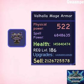 Blue Valhalla Mage Armor | Dungeon Quest Reborn | Northern Lands Tier 3 Mage Armor
