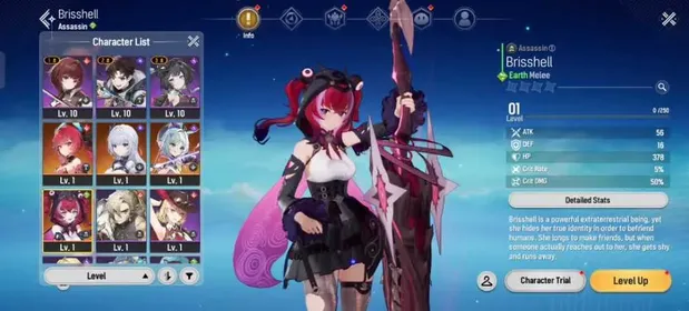 Global LV2| Brisshell, Flare, Penny, Ophelia A1 |Starter Account|Tutorial Only|bone