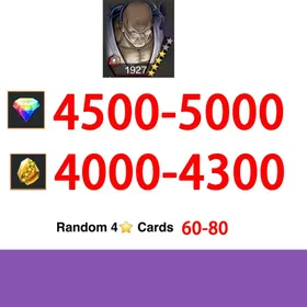 Global|Android/Only|4500-5000RD|4000-4300GF|Saint Ethanbaron V. Nusjuro+random four stars|100% Safe Account|