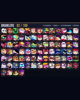 🏆 46K Trophies • 🎮 82/109 Brawlers • 🎨 150 Skins • ⭐ 10 Legendary • ⚡ 23 Hypercharged • 💪 7 Maxed P11 • 👑 3 Prestige • 💎 2 Legendary / 3 Mythic / 4 Hypercharge Skins • 🔥 Godzilla Buzz, Archvillain Bea, Bandita Shelly, Sovereign Bling Rico m9977288119
