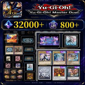 Yu-Gi-Oh! Master Duel][Fast Delivery]32000-35000 diamonds + [800UR dust + 1000SR]|random 3-5 Royal Finish UR Card+Purchased the 3000 Gems Evil★Twin / Live☆Twin Set+Purchased the 2000 Gems 2025 New Year Bundle+Purchased the 3600 Gems Sky Striker Set.+Purchased the 2000 Gems 2025 WCS Set Included+Purchased the 3000 Gems Mikanko Lucky Card Set+ Summon Ticket above 200+Random 10 URs|[Send Konami account ]Unlinked Steam|Ranked played|Android/IOS/PC/Universal