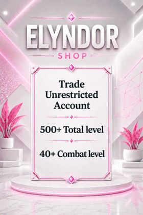 ⚔️Trade Unrestricted & Starter Account Jagex luncher (OTP)| 500+ Total level | 40+ CB | Trade & Drop unlock