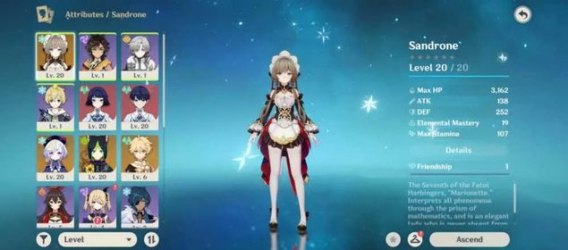[ASIA][UID: 1820398156] AR 11 MC Male|Starter Sandrone + Qiqi + Tighnari[Pity 46 Rate Off][Fast Delivery][All Unset and Log Hoyoverse]