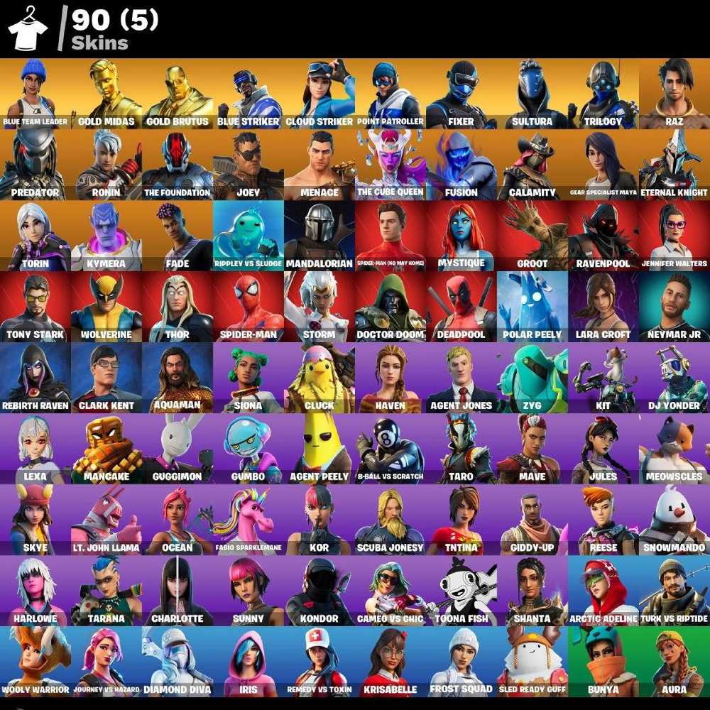100% [Instant] 90 Skins | Take the Elf, Diamond Diva, Blue Team Leader ...