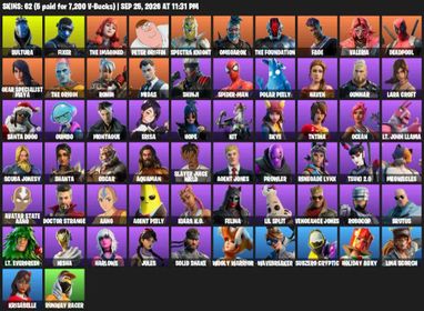 [PC/PSN/XBOX] 62 skins | Sultura | Fixer | The Imagined | Peter Griffin | Spectra Knight | Omegarok | The Foundation | Fade | Valeria | Deadpool | 450 VB