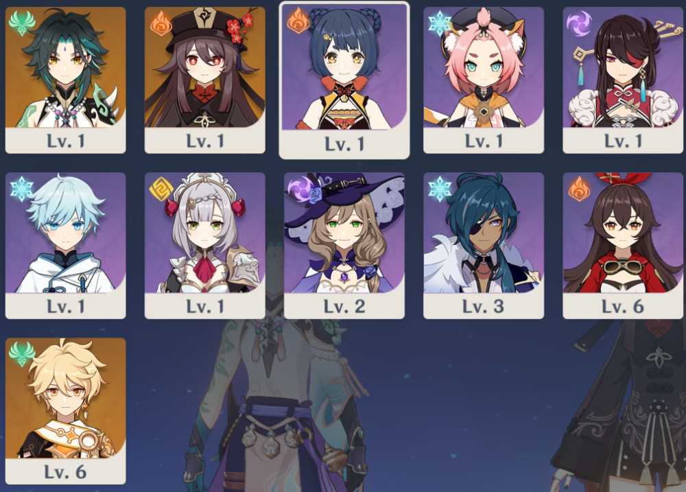 Eu Rare Starter Xiao Hu Tao Diona Xiangling Chongyun Beidou C1 Noelle
