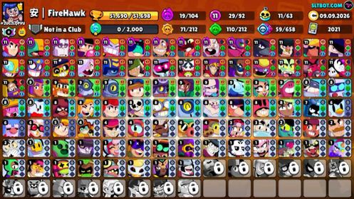 51k trophies • 29 Max • 13 Hypercharge active • 90 Name • 20 prestige • 92 brawler • 150+ skins