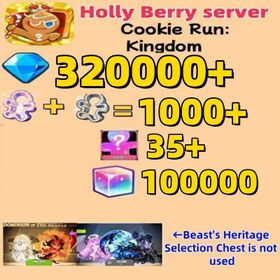 Holly Berry server|315000 Crystals | 1000 Cookie Cutters | random 25-35 Epic Cookies|Beast's Heritage Selection Chest is not used|Ancient Cookie Selection Chest|Beast's Heritage Selection Chest is not used|Ancient Cookie Selection Chest|Legendary Cookie Selection Chest | Plot progress 1-3] iOS/Android Cookie Run: Kingdom