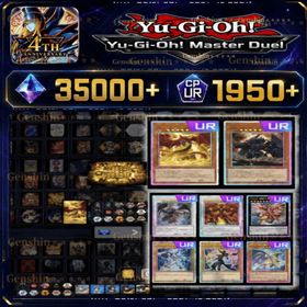 Yu-Gi-Oh! Master Duel][Fast Delivery]35000+ diamonds + [1950UR dust + 2000-3000SR]| random 12-18 Royal Finish Card +Purchased the 2500 Gems Dragon Duel Field+1st Anniversary Exclusive Alt Art Glossy Obelisk the Tormentor+Rare Alternate Artwork Glossy Finish Slifer the Sky Dragon+200–300 Legendary Pack Tickets+Total Accessories: 100–300| [Send Konami account ]Unlinked Steam|Ranked already/Platinum 5 and under | Android/IOS/PC/Universal