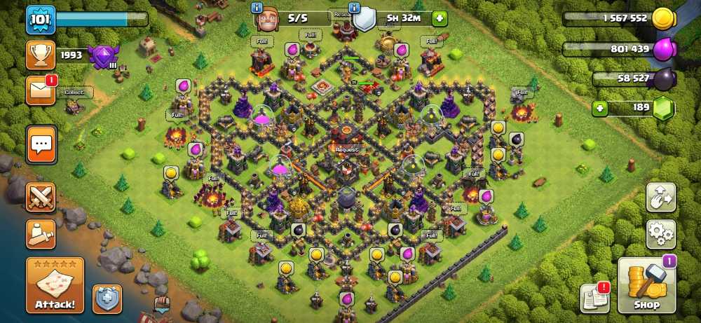 RAstore1601 || Town Hall 10 || Xp 101 || BK = 17 || AQ = 21 || Login Supercell ID Gmail New || For Android and IOS