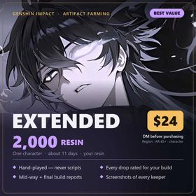 Artifact Farming 2,000 Resin