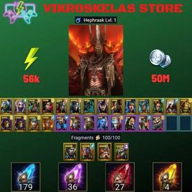 Starter with Hephraak + Shards : 179 Ancient, 36 Void, 27 Primal, 4 Sacred | Ninja + 20 Login Legendary | Mine max