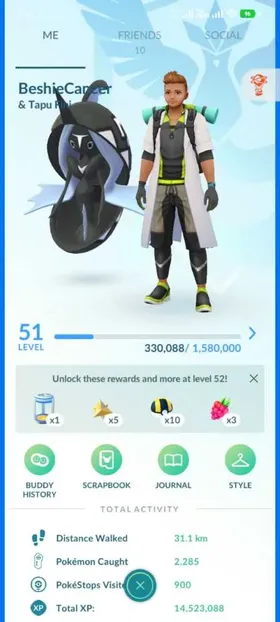 #06[51]✨💯🏞️ Shundo Mega Mewtwo Y • ✨💯 Shundo Baxcalibur • ✨💯 Shundo Thievul • ✨🏞️🏹 Shiny Origin Plakia • ✨🏞️ Shiny Tapu Lele • ✨ Shiny Shadow Palkia • 👑 Zacian with 1000 Sword Energy for Crowned Transformation • ⚜️🧬 Mega Diancie • 💯♉ Hundo Groudon Primal Groudon • 💯 Hundo Azelf  • 💯 Hundo Uxie • ✨🧬 Shiny Mega Starmie • 💯🌐 Hundo Pikachu with PokeLab Japan Stamp Rally Location BG • 🌐 Rayquaza with San Francisco Location BG     • ☄️ Meteorite For Rayquaza Mega Evolution • 🧬🏞️ Mega Mewtwo Y with 2026 Go Fest Special BG  • 🏞️🏹 Origin Palkia with Spacial Rend with 2026 Go Fest Special BG  • 🏞️🏹 Origin Dialga with Roar of Time • 💯🧬 Hundo Mega Gyarados  • 💯🧬 Hundo Mega Lucario  • 💯🧬 Hundo Mega Starmie  • 🏞️ 4 Clefairies with Constellation BG  • 🇩🇰 5 Pikachus with 2026 Coppenhagen LEGO BG   • 🇯🇵 9 Pikachus with Japan Stamp Rally Location BG (2 Shinies) • 🇯🇵 18 Pikachus with PokeLab Stamp Rally Location BG • 🇯🇵 Charmander with Airline Special Location BG • 🇯🇵 Moltres with Japan PokeKanto Location BG • 🇯🇵 Lapras with Japan Stamp Rally Location BG • 🇯🇵 Slowpoke with Japan Stamp Rally Location BG • 🇯🇵 Bulbasaur with Japan Stamp Rally Location BG • 🇯🇵 Charmander with Japan Stamp Rally Location BG • 🇯🇵 Squirtle with Japan Stamp Rally Location BG • 🇯🇵 Marill with Japan Stamp Rally Location BG • 🇯🇵 Wingull with Japan Stamp Rally Location BG • 🏞️ Pokemons with 2026 Go Fest Special BG • 🧪 411k Stardust • 💥 84 Legendaries and Mythicals • 👽 9 Ultra Beast • ✨ 12 Shinies • 💯 25 Hundos • 🌑 9 Shadows • 🧬 35 Megas (15 Different Pokemons) • 🏹 2 Adventure Effect • ♨️ 17 Dynamax • 📛 6 Gigantamax • 🎉 16 Event Pokemon • 🏞️ 27 Special BG • 🌐 67 Location BG • 🪩 1 Master Ball • 🪙 263 Pokecoins• 🎟️ 31 Premium Raid Passes• 🥐 28 Poffins• 💾 450 Link Charge • 💫 2 Starpiece • 🥚 15 Lucky Eggs  • 🍬 39 Rare Candies • 🍭 26 Rare XL Candies • 💽 50 Fast TMs • 💽 65 Charged TMs • 💿 1 Elite Fast TM • 💿 1 Elite Charged TM • 🪨 4 Unova Stones • 🪨 1 Upgrade • 🪨 1 Dragon Scale • 🪨 4 Unova Stones