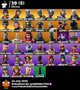 [PC|PSN|XBOX] 39 skins | Sparkle Specialist | The Reaper | Blue Squire | Royale Knight | Elite Agent | Rogue Agent | Havoc | Trailblazer | Sub Commander | 250 VB|Full access mail