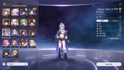 [EU] Starter Silver Wolf LV999, Danheng PT, Houhou, Sparkle, Clara - Trailblaze Level 7, fresh story [HSR04]