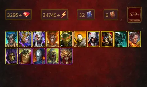 [STARTER]Geomancer+Maneater+Scyl+Deliana+Visix+Wukong+Michelangelo+Artak+Ezio+Deathknight+Xenomorph+Ronda+26Epics
