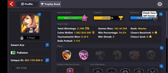 1 BILLION COINS | LEVEL 72 🏆 | POOL CASH 125 💵 | MULTIMILLIONAIRE CUE OPEN| jitsiigd2
