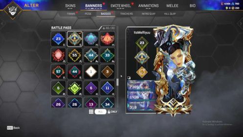 LVL 532 | HEIRLOOM DEATH DUET | 258 LEGENDARY ITEMS | BP S29 MAX BP 30 SPLIT 1 MAX | BP S30 SPLIT 2 ON GOING | FULL EMAIL ACCESS | ONLY BLOODMOON COLOR STILL LOCKED | ALTER CHUN-LI SKIN |