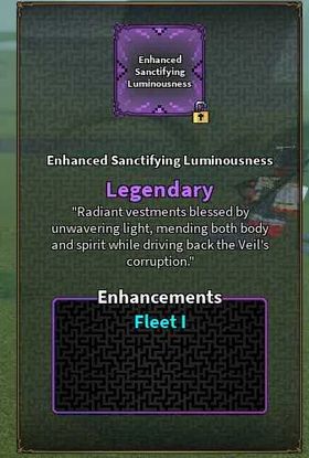 Sanctifying Luminousness Fleet enchant (Legendary Outfit/Armor) | The Veil