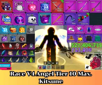 ID325 Blox Fruit | Level 2800 Max. | Angel V4 Tier Max. | Sanguine art+Godhuman+CDK | Unverified Account | Instant Delivery | Please link email.