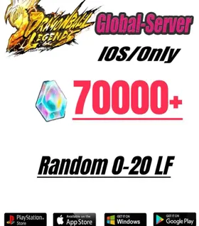 Global//[IOS only] 70000+Chrono Crystal】+Random 4-20LF|Baidan ID | The plot has been completed | DragonBall Legends