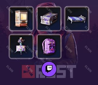 💜 Twitch Drops 💎 Rust Charity '26 Turret 👑 Rust [Total 5 Items]