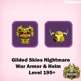Gilded Skies Nightmare Warrior Armor & Helmet | Oathsworn | Dungeon Quest Reborn