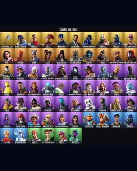 65 Skins Leviathan Axe ⭐️ Peely ⭐️ Fishstick ⭐️ Black Widow Outfit ⭐️ Kratos ⭐️ Marshmello ⭐️ Warpaint ⭐️ Luxe ⭐️ Trog ⭐️ Rox ⭐️ Star-Lord Outfit ⭐️ John Wick ⭐️ Ember ⭐️ Rose Team Leader ⭐️ Blackheart ⭐️ Hybrid ⭐️ Zenith ⭐️ Lynx ⭐️ Senti m9528406758