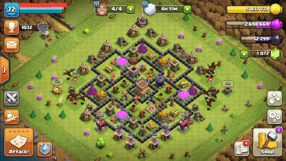 TH8 LVL72 | 100% Maxed Base | Heroes : BK10 | Gems : 1072 | Best Price
