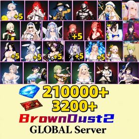 [GLOBAL]210000 Diamonds+ Beachside Angel Teresse（+5）+Respected Master Roxy+Esteemed Adventurer Eris+Orcbolg Goblin Slayer+Supreme God Archbishop Sword Maiden+Earth Mother Believer Priestess +Daughter of Starwind High Elf Archer+Pure White Blessing Refithea+Water Park Queen Wilhelmina+Hedonist Liberta+Dream Bride Eclipse（+5）+Daydream Bunny-Murphyia（+5）+Summer Vacation Dalvi（+5）+Stray Cats Rou(+5)+Frozen Queen Wilhelmina（+5）+Dark Saintess Liberta（+5）+Dancing Snowflake Yumi+Fist of Conviction Yozakura+Gentle Destroyer Yomi+Kind Ruthlessness Hikage+Noble Flame Ikaruga+Ocean Vanguard Luvencia+Pool Party Justia+Pool Party Scheherazade+Lord of the Cosmos Ren Yamashiro+Savage Warrior Aquila+Ame-no-Mitori Tenka Izumo| Single draw coupon:3200 |5★ Recruitment Ticket*3 +|5★ Draw Ticket*10|random 70-100 five-star clothing+ 90-150 UR weapons|4,300 pulls|[Fast delivery] BrownDust 2 Account BDust 2
