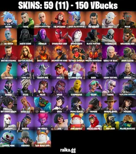 [PC/XBOX] 59 skins | Doom Slayer | Spider-Gwen | Darth Vader | TheGrefg | Geralt of Rivia | The Origin | Black Panther | The Ageless | Renzo the Destroyer | Molten Ragnarok | Nezumi | Prowler #301