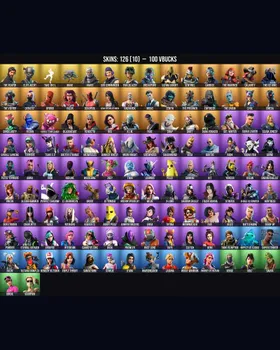 126 Skins The Reaper ⭐️ Elite Agent ⭐️ Mako ⭐️ Take The L ⭐️ Itachi Uchiha ⭐️ Deadpool ⭐️ Meowscles ⭐️ Peely ⭐️ Midas ⭐️ Skye ⭐️ Rippley vs Sludge ⭐️ Catalyst ⭐️ Erisa ⭐️ Cuddle Team Leader ⭐️ Jennifer Walters ⭐️ Omega ⭐️ Moon Knight ⭐️ De m246634483