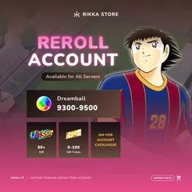☆ Global | 9300-9500 Dreamball + 50+ SSR + 0-100 SSR Tickets | Reroll Account