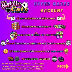 [INSTANT] Hyper maxed Battle Cats account [Android/iOS] [All regions]
