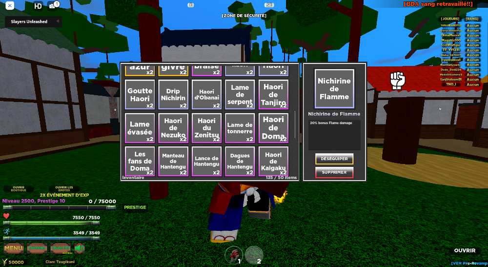 Account Slayer Unleashed Max Level Tsugikuni Clan WITH MANY OBJECTS