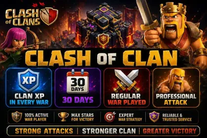 10,000+ CLAN XP🔥 IN EVERY REGULAR WAR🔰30 DAYS+-🔰MUST 50 PLAYER REGULAR WAR⚡PROFESSIONAL ATTACKER✅