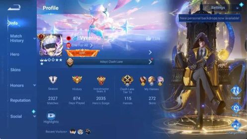 Global|272Skin|1 CrystalHonor|BLSSD: Luban,DaQiao,Ukyo,Nakoruru|Full LNY26|LOM:Augran,Yango||2 LIMBO|9 Legend:Dun,Etc| HOK1066B