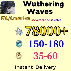 NA/America|Astrite：77000-78000|Lustrous Tide：150-180|20 weapons|Radiant Tide：7-30|Microsoft Mailbox/Email|safe and stable|Wuthering Waves