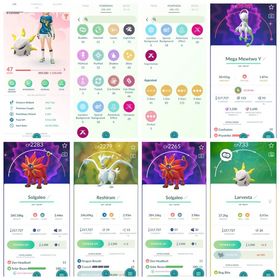 💯 Level 47 🔥 73x Legendary 🚀 Shiny Larvesta🌟 2x Shiny Solgaleo 🐉 Shiny Mega Mewtwo y ✨ Shiny Mega Latios  ✍️ Name Changeable