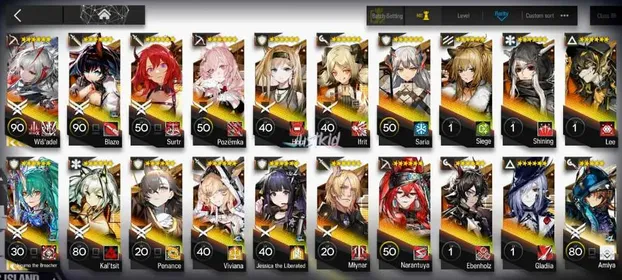 ARKNIGHTS GLOBAL EARLYMID 19*6 , 2 LIMITED WISADEL,HOSHIGUMA ALTER , KALTSIT,BLAZE,MLYNAR,NARANTUYA,SURTR,HORN,PENANCE,POZEMKA,IFRIT,SARIA,JESSICA ALTER,VIVIANA