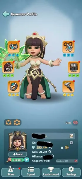 4 - TG 5 | 253M Power | 29 Hero | 287k Gems | 7 Skin | VIP 8 | INSTANT DELIVERY!