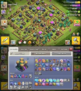 TH 14 - XP 135 - HEROES 80-80-56-60-30 - 14 EPIC EQUIPMENT - 11 HEROES SKINS - 2 SCENNERY - 1.500 CHANGE NAME - GEMS 1.659 - C145