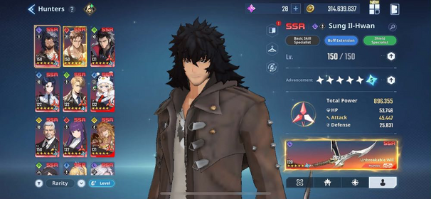 (Global) Mid game account frieren A6 + Fern A7 + Sung Il Hwan A10 + Seorin A10 + Goto A8 + Another SSR