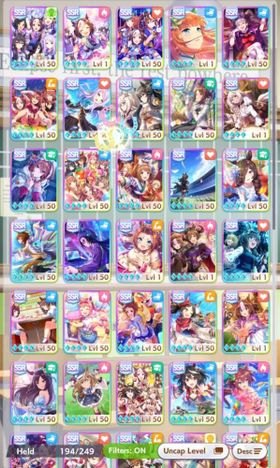 Global Endgame Rank UF | 33 Mlb Card (Kitasan, Fm, Sc, Tachyoon,Etc) + 46 Umas + 40k Carats [Instant Delivery]!!
