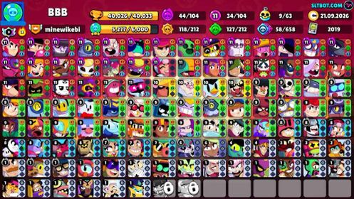 40K Trophies LVL205 | 104/107 Brawlers | 34 Max Brawlers - 21 Hypercharges | 169 Skins | 523 Pins | 331 Icons | 159 Sprays
