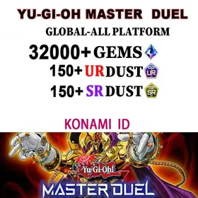 [Yu-Gi-Oh! Master Duel][Fast Delivery] 32000-35000 Diamonds + 150ur Dust + 150SR Dust ✅ Full Access + konami ID [Not ranked] /Android/IOS Universal+not link steam