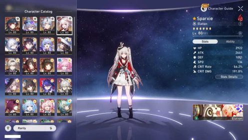 (NA FEMALE LV70) 5*Sparxie, 5*Phainon, 5*Silver Wolf Lv999, 5*Mortenax Blade, 5*Yao Guang, 5*Hysilens, 5*Robin, 5*The Dhalia, 5*Firely, 5*Fugue